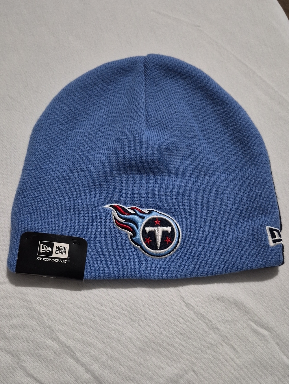New Era Tennessee Titans Light Blue Knit Beanie with Team Patch